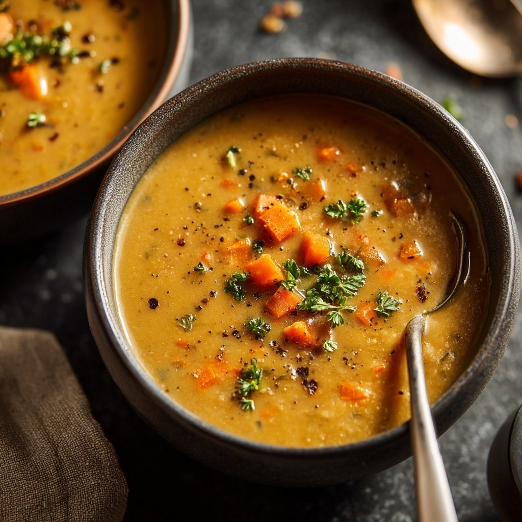 Linsensuppe mit Karotten