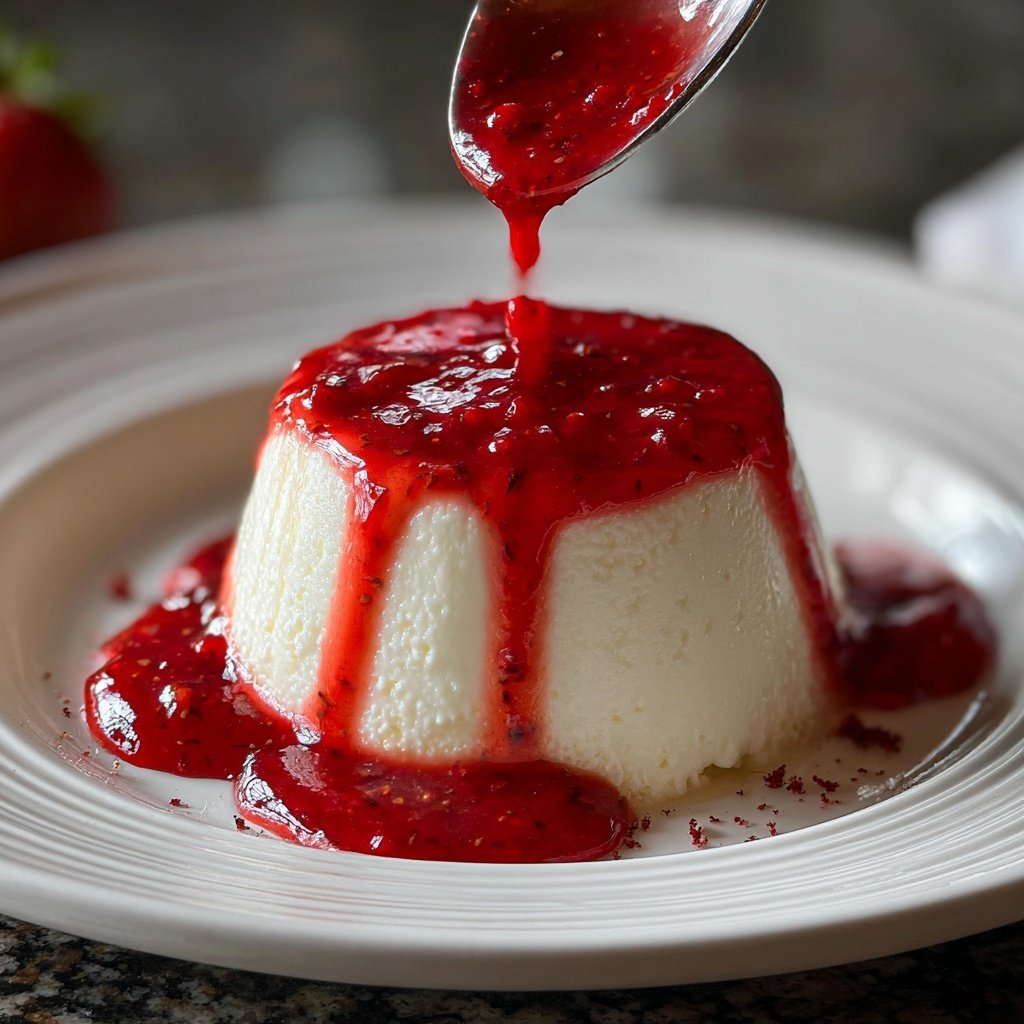 Panna Cotta mit Erdbeersauce