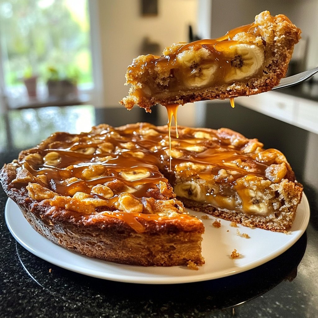 Bananenkuchen mit Karamell