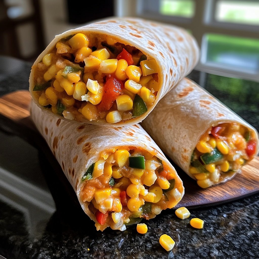 Wraps mit Mais und Paprika