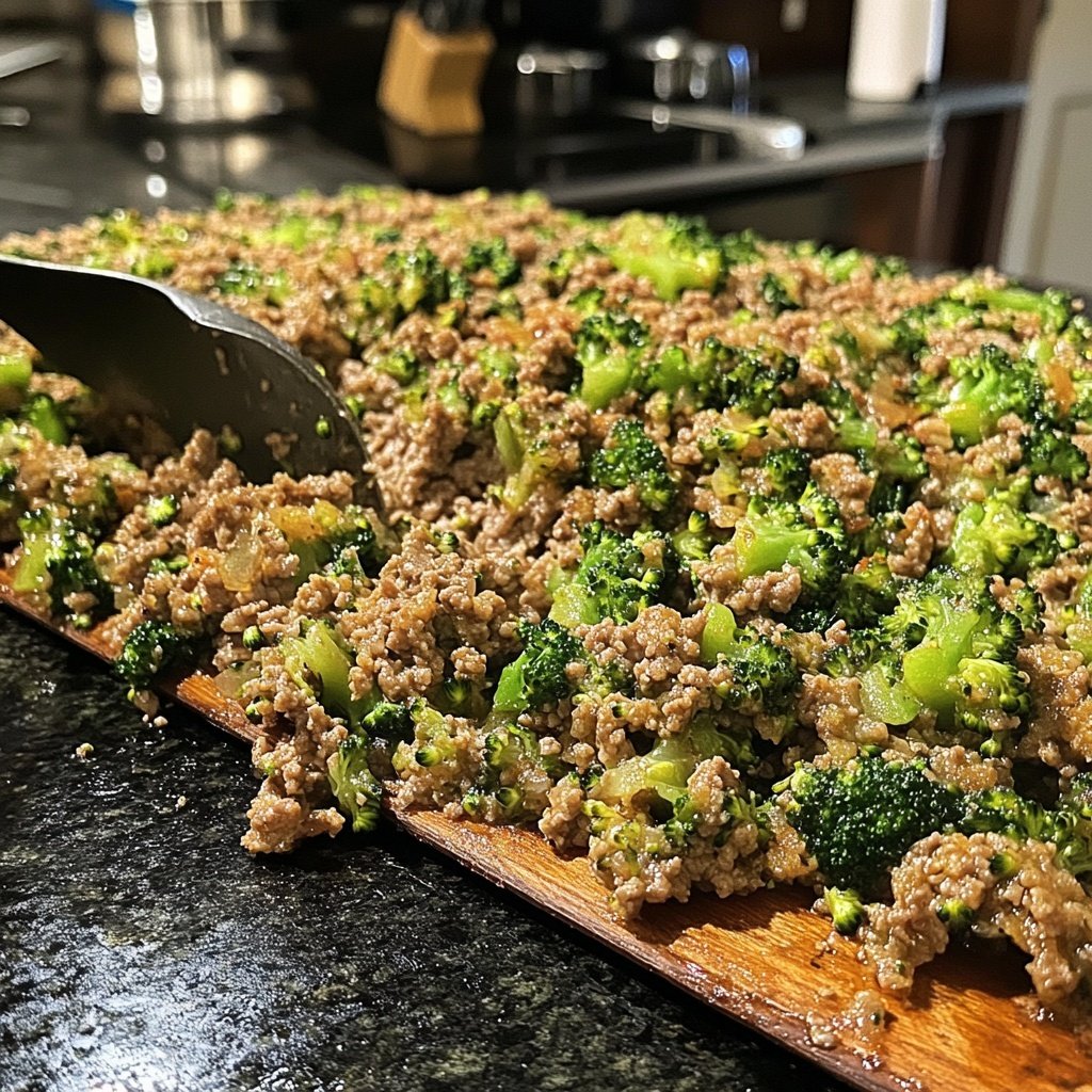 Hackfleisch Pfanne mit Brokkoli