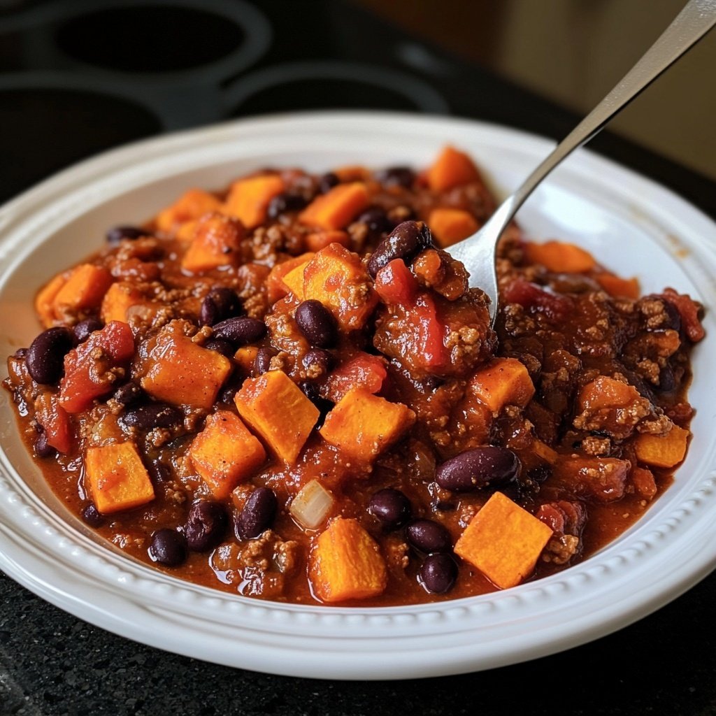 Chili sin Carne mit Süßkartoffeln