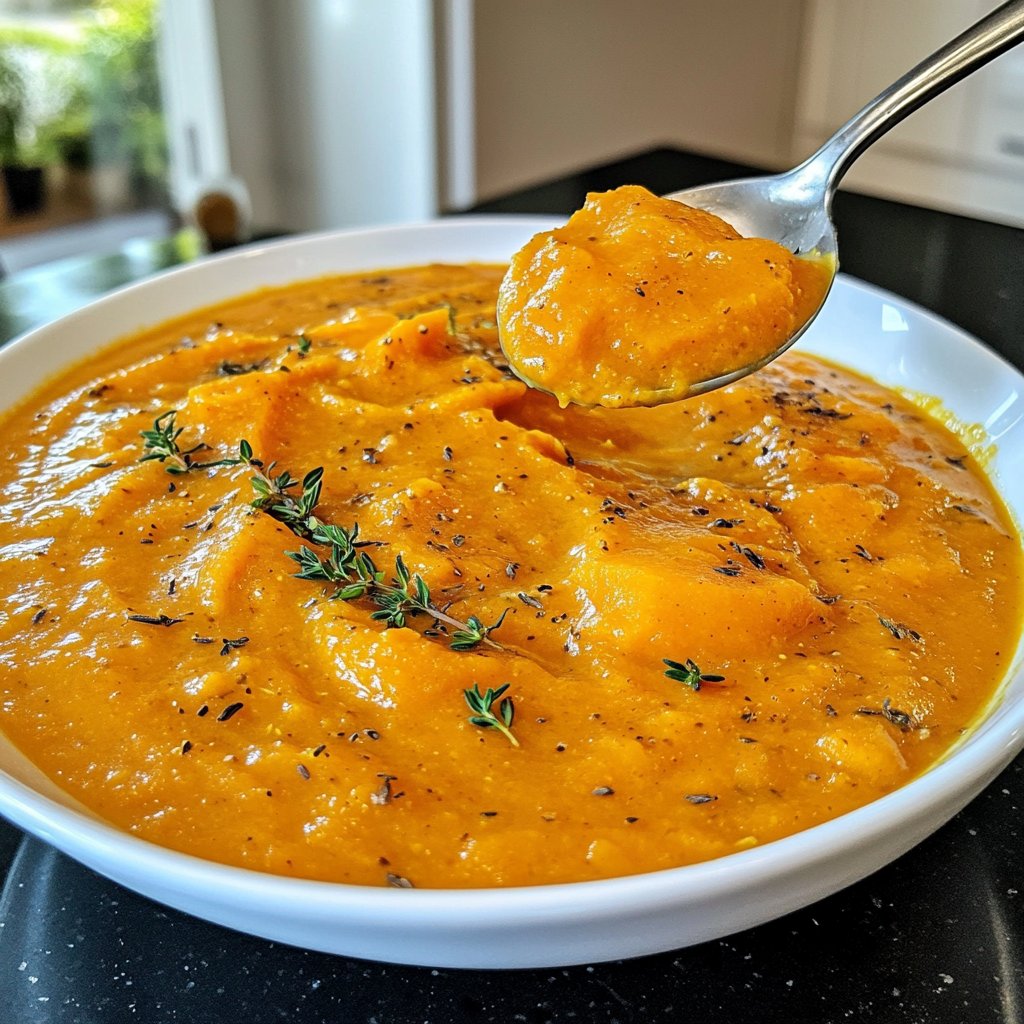 Kürbissuppe mit Thymian