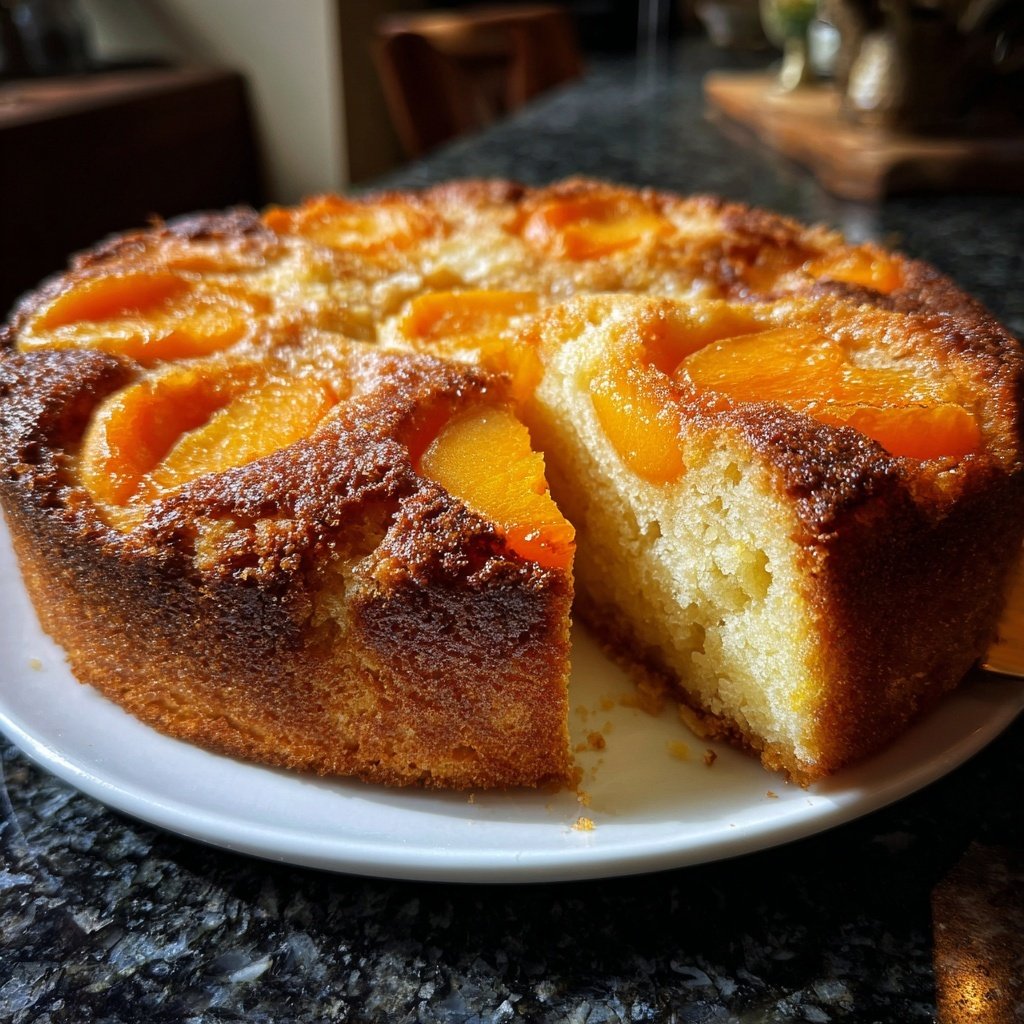 Kuchen mit Aprikosen und Mandeln